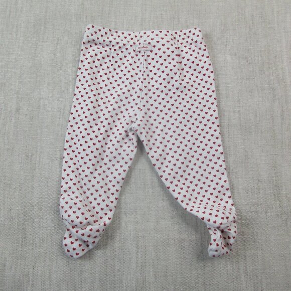 Lot of 4 Carter's Footed Leggings Pants Baby Girls 3M Multi Hearts Elastic Waist - Picture 10 of 10